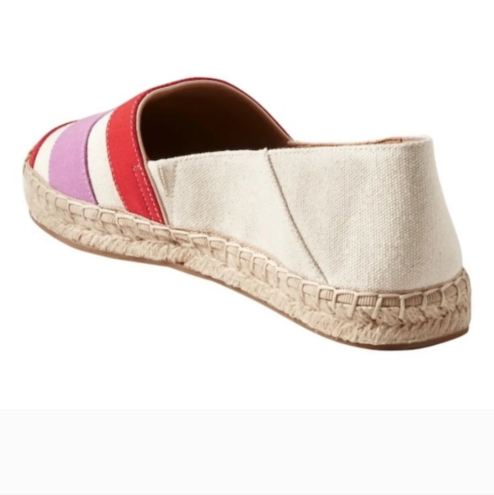 Banana Republic Red and Purple Striped Espadrilles Size 10